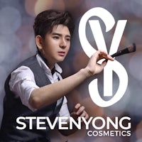 stevenyong cosmetics logo with a man holding a brush